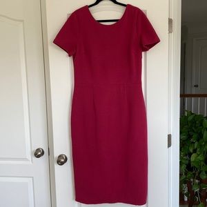 Bright pink Boden rubbed ponte dress